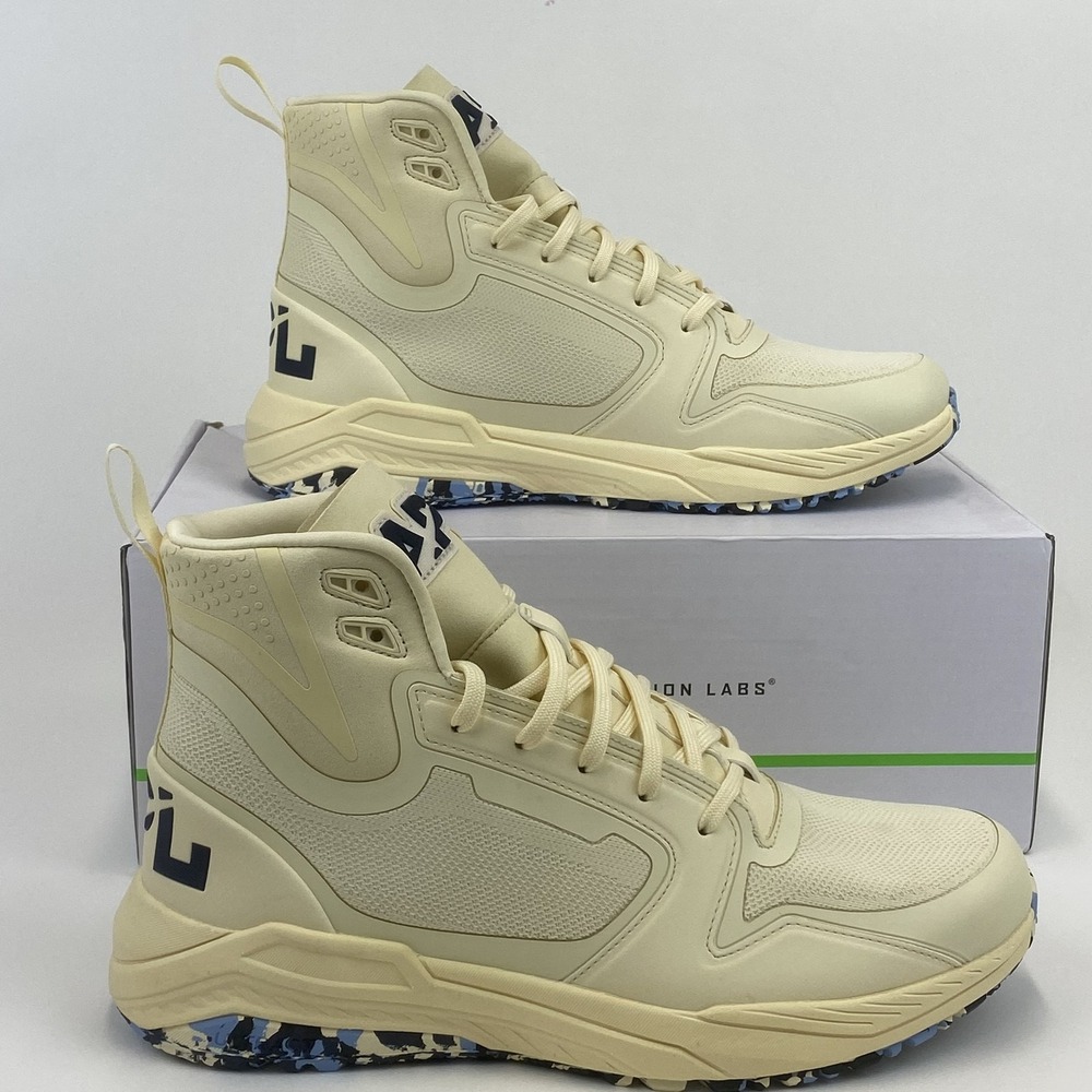 APL Techloom Defender Shoes Mens Size 10.5 Vanilla Midnight Ice Blue High Top‎